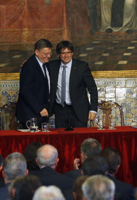 Cumbre bilateral entre Puig y Puigdemont en Valencia