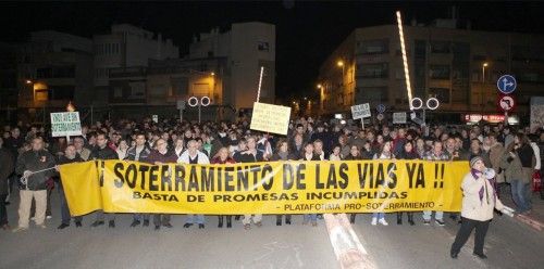 Manifestación a favor del soterramiento