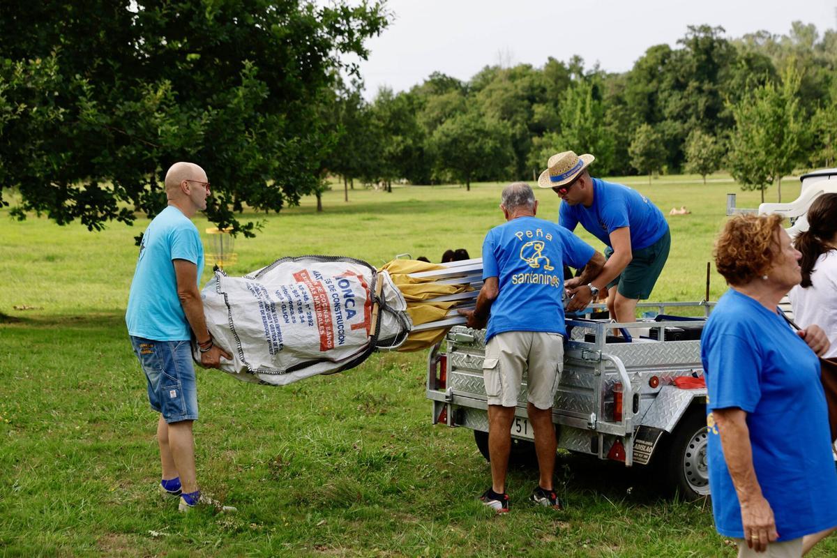 Área recreativa de Granda. Arrancadera, la jira campestre de las fiestas.