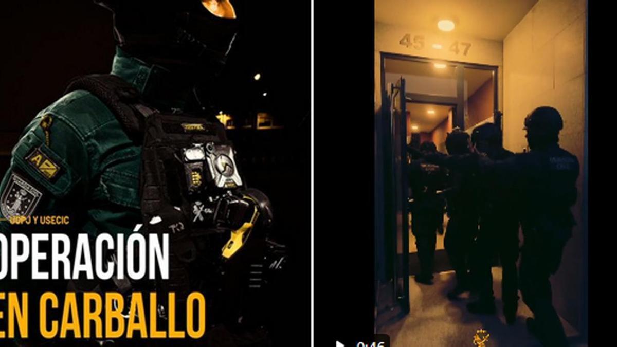 Cinco detenidos en Carballo tras un 'asalto táctico' de la Guardia Civil a una vivienda.