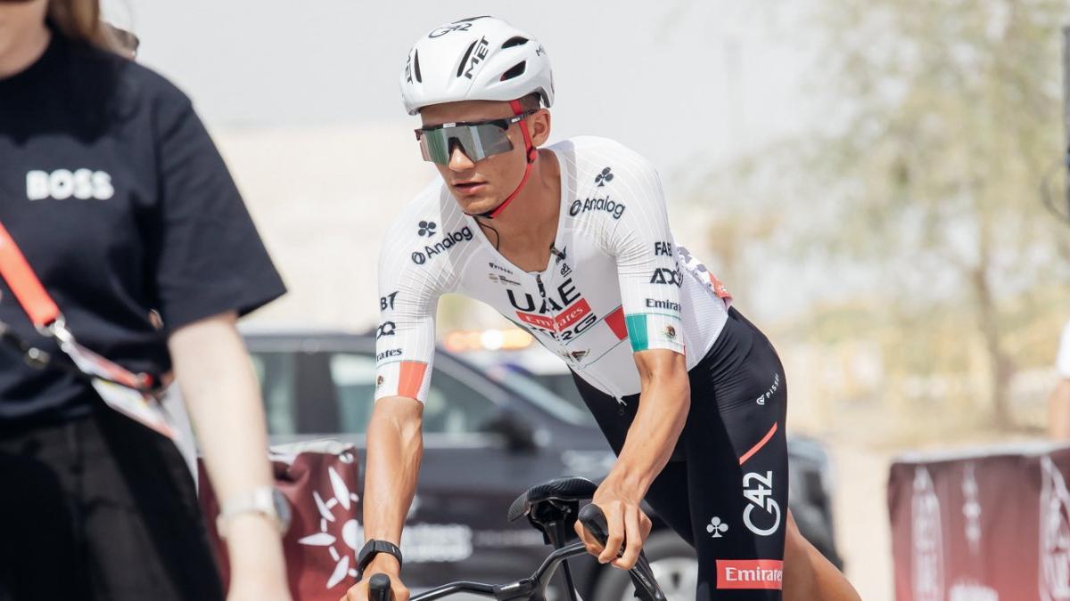 Isaac del Toro, ganador de la etapa 1 del UAE Tour