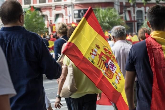 Manifestación en la capital grancanaria en contra del referéndum catalán