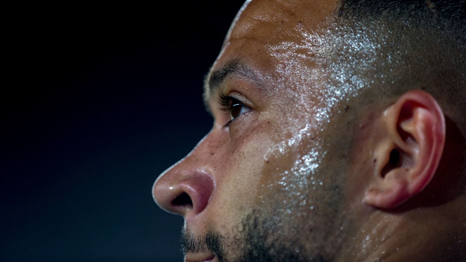 Memphis, en un momento del Barça-Mallorca en el Camp Nou.