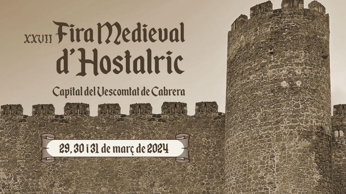 El cartel de la Fira Medieval d'Hostalric.