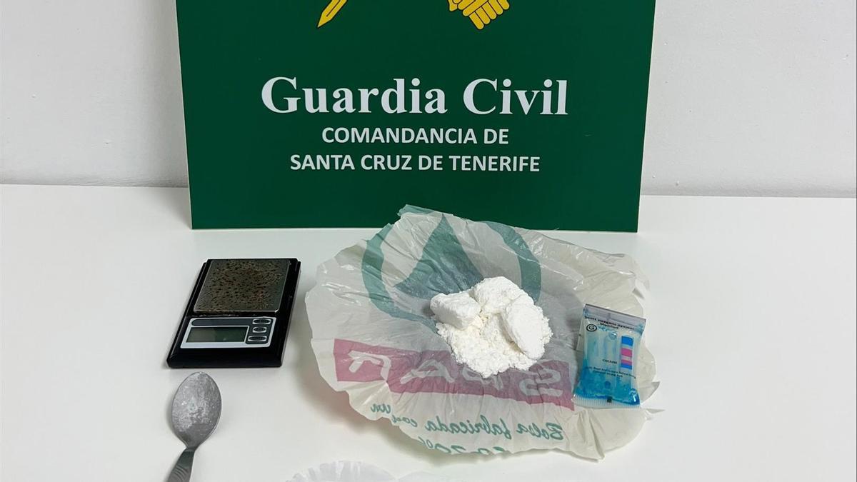 Cocaína incautada a un hombre en plena calle de San Sebastián de La Gomera.