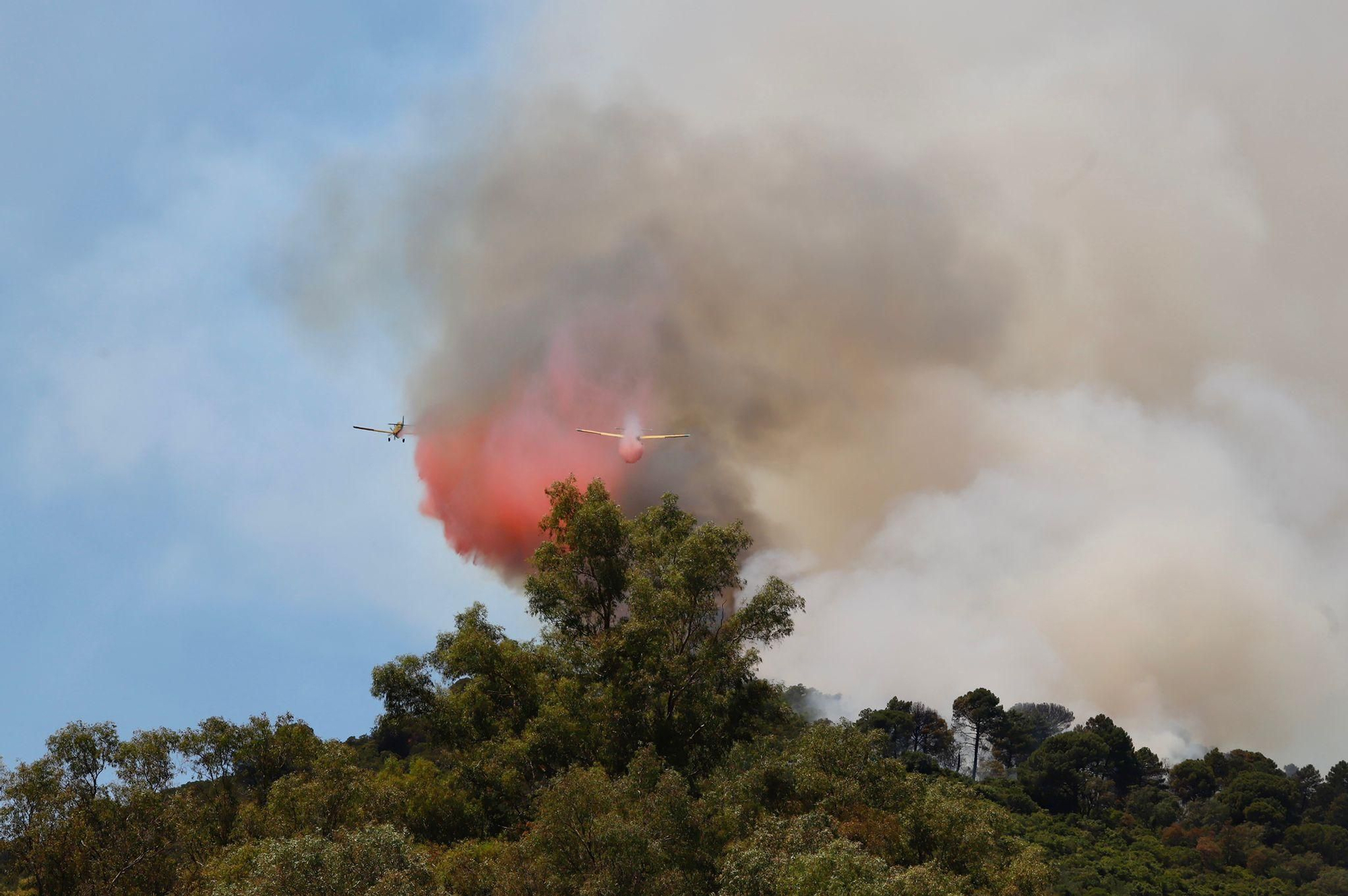 Incendio forestal en la sierra de Córdoba