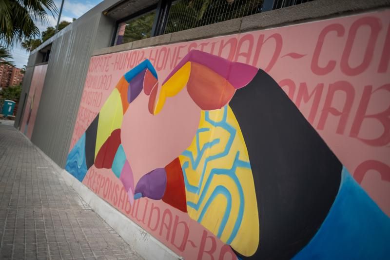 Murales y estado de las obras del Parque de Las Indias