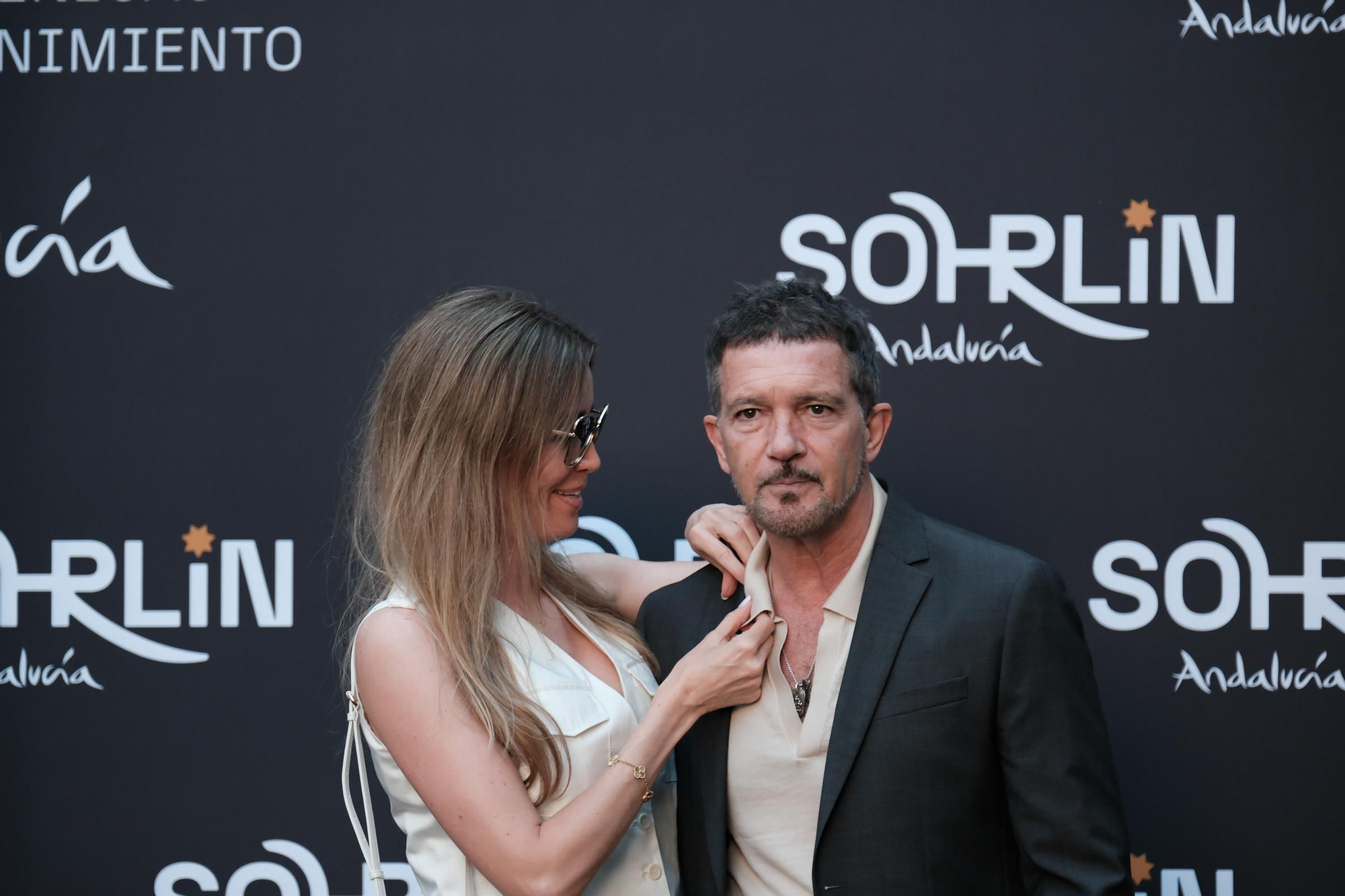 Photocall de la inauguración de Sohrlin Andalucía, el nuevo proyecto de Antonio Banderas y Domingo Sánchez de una escuela de artes escénicas.