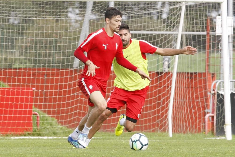 Entrenamiento del Sporting 03/10/2017