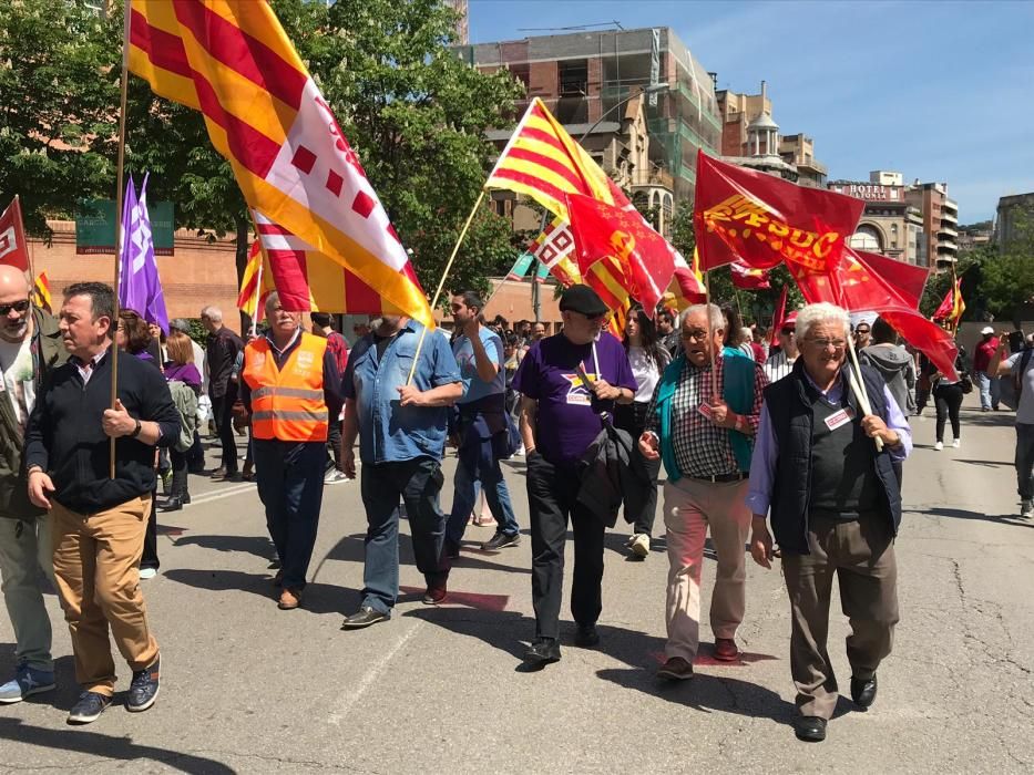 Manifestació del primer de maig a la ciutat de Girona