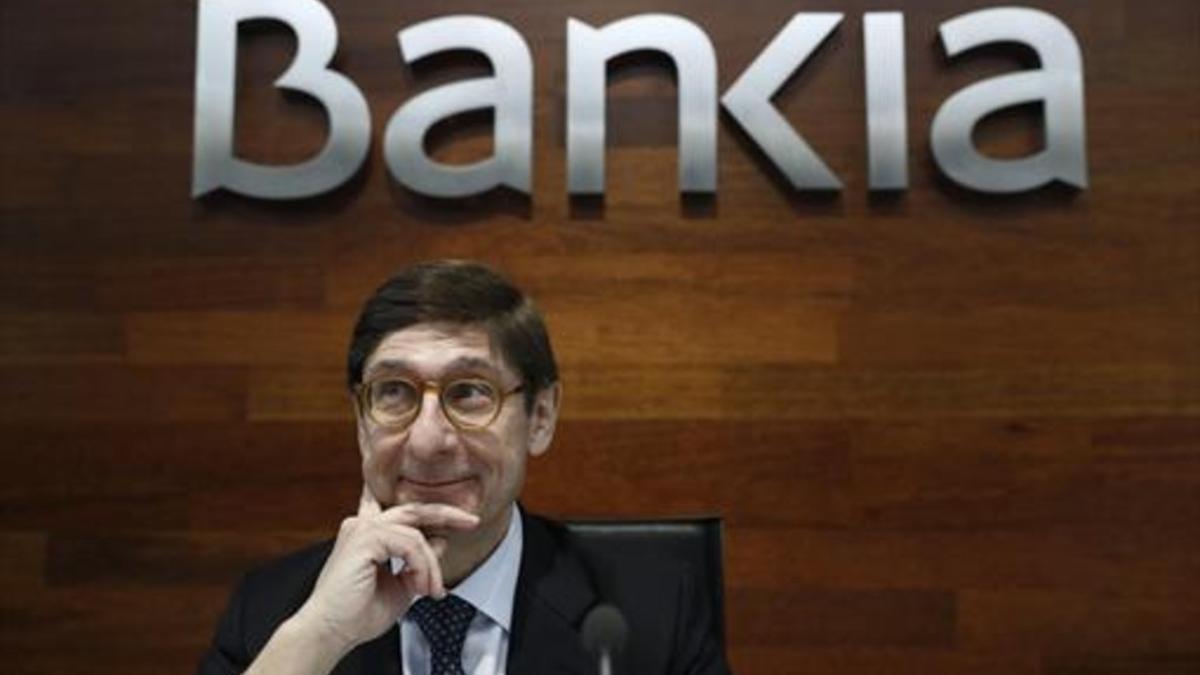 Goirigolzarri, durante la presentación de los resultados de Bankia el 2016.