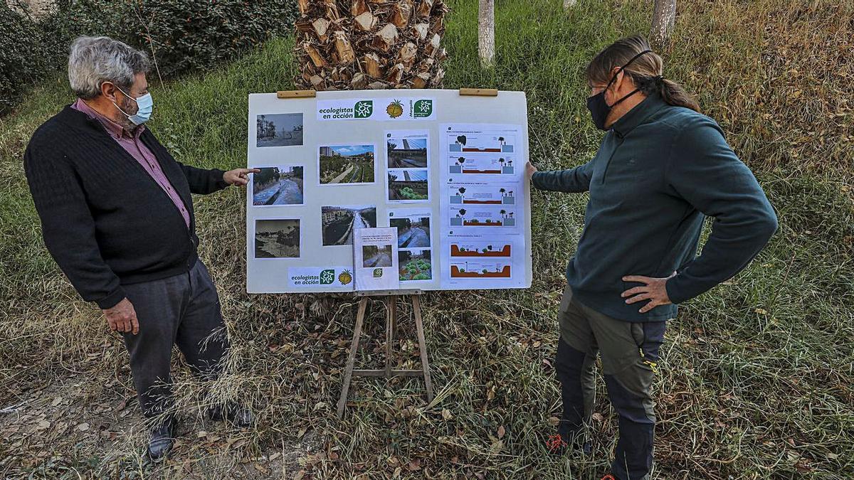 Santiago Martín Barajas y Adolfo Quiles, este martes en la presentación del plan para el río.