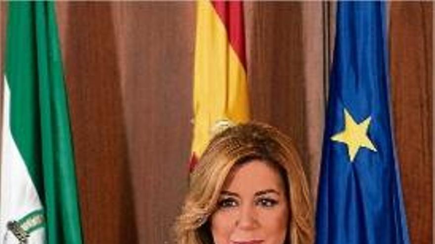 Susana Díaz durant la seva intervenció en la presa de possessió.