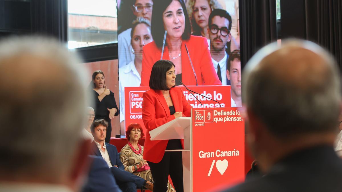 La secretaria de Sanidad del PSOE y candidata a la Alcaldía de Las Palmas de Gran Canaria, Carolina Darias, en una imagen de archivo