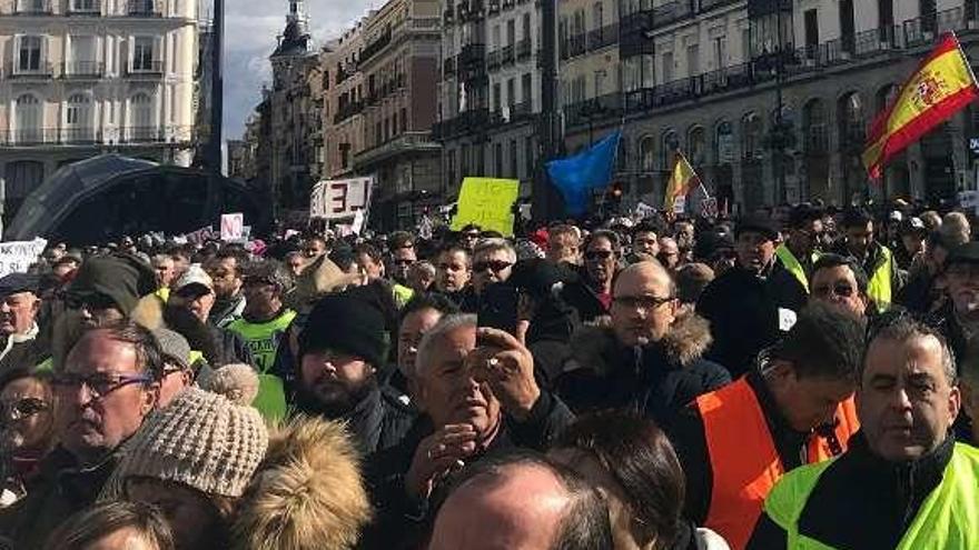 Manifestación, ayer, en Madrid.