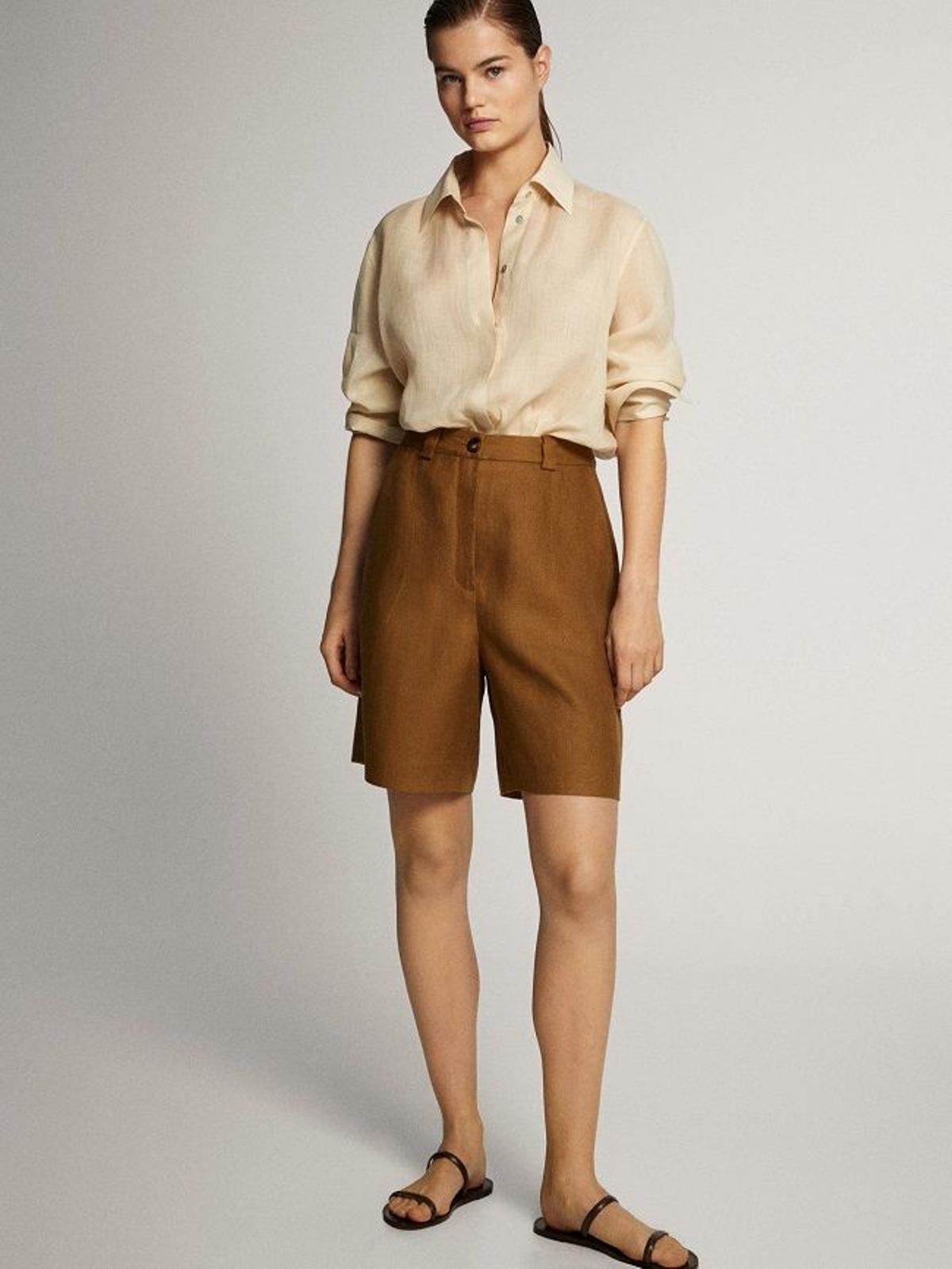 Bermudas de lino, de Massimo Dutti