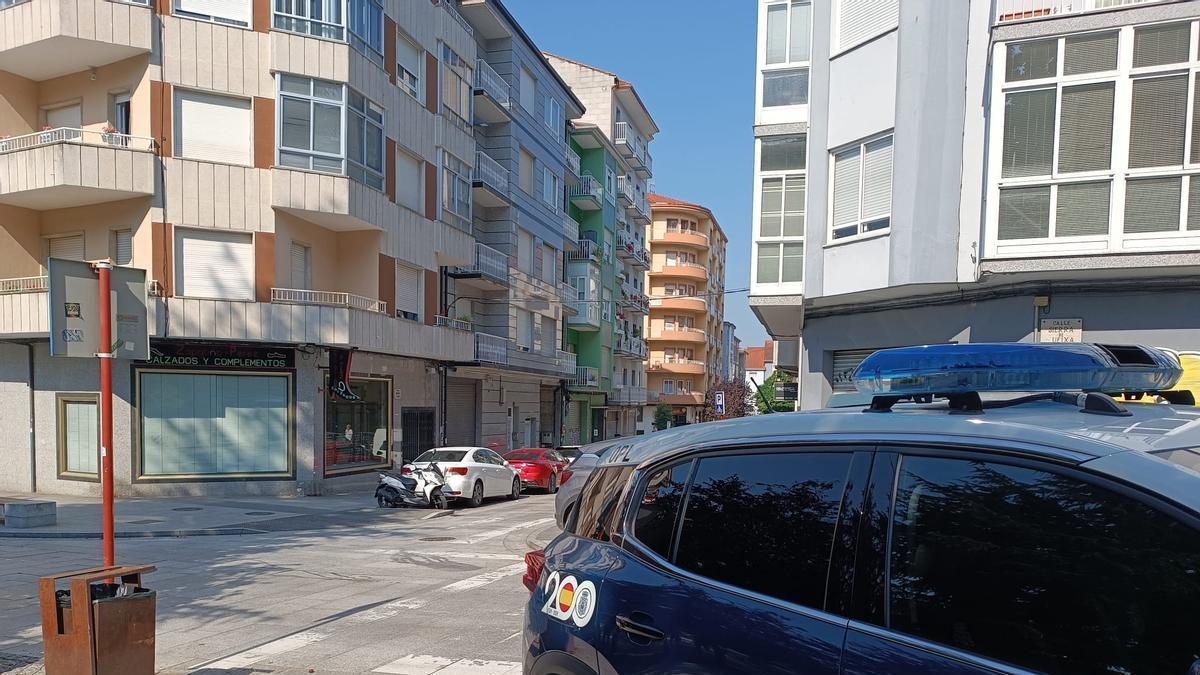 Vista de la Rúa Monte Seixo, en el barrio de San Francisco, donde ocurrió la agresión machista.