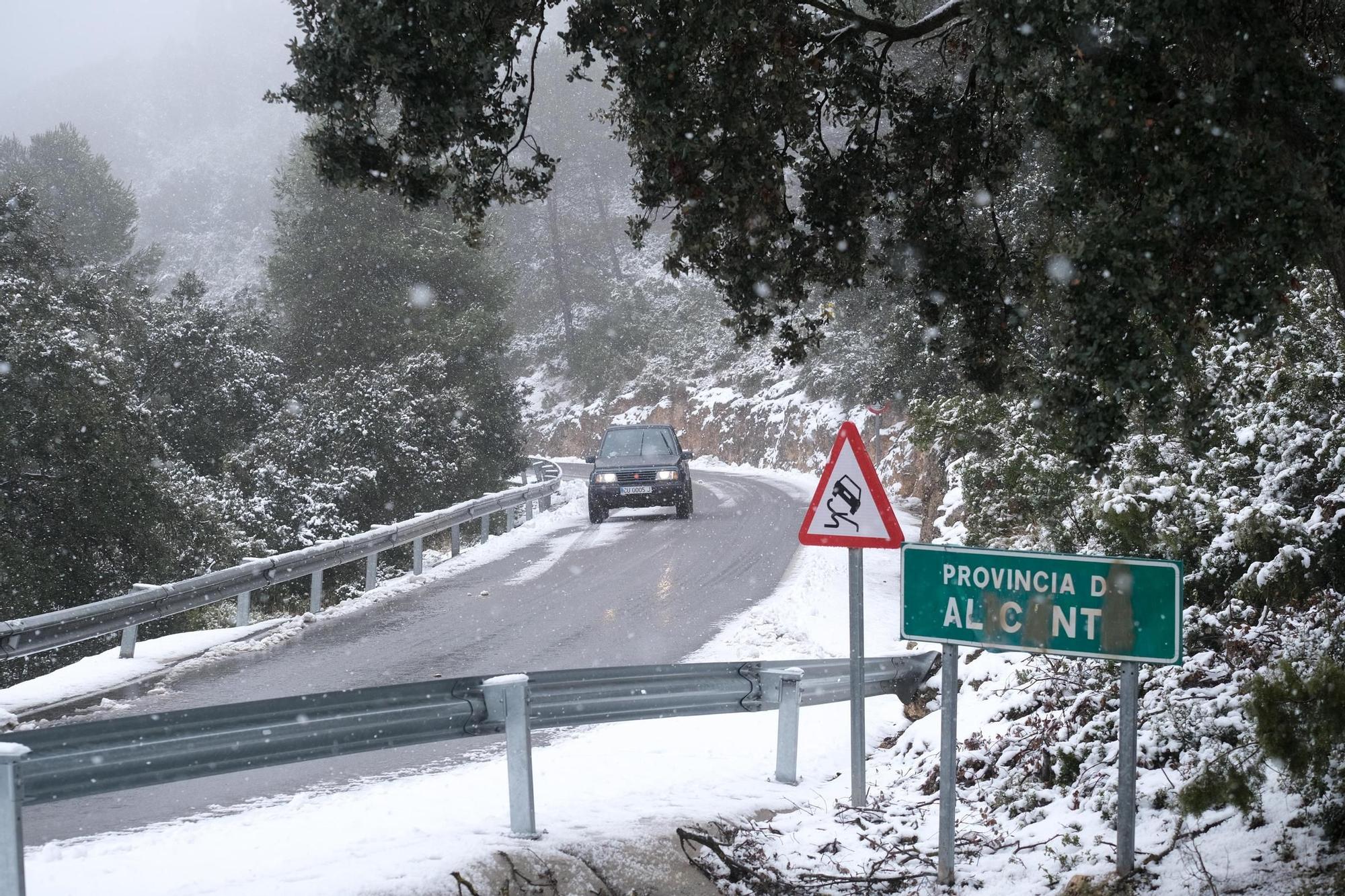 Nevada en el Alto Vinalopó