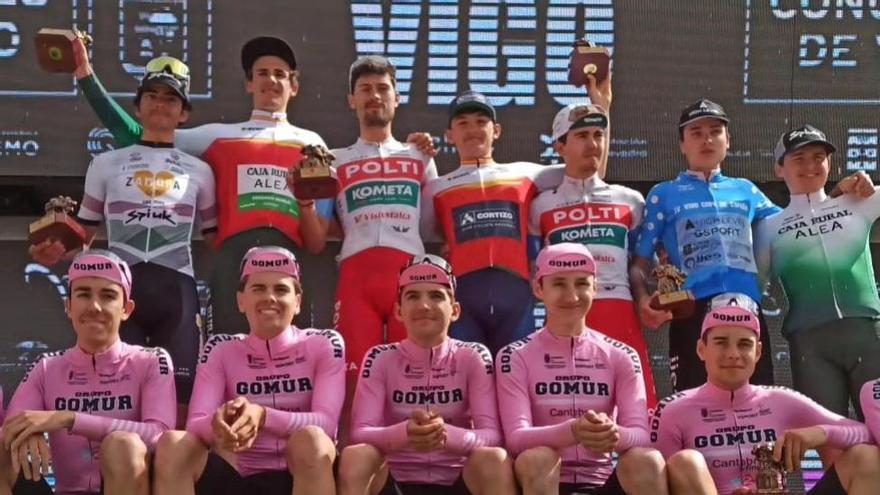 Jorge Gálvez lleva a Zamora Enamora Cycling Team al podio de la Copa España en Vigo