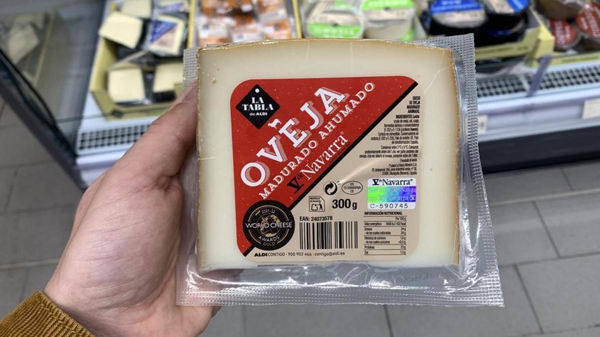 El queso de oveja madurado y ahumado de Aldi.