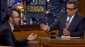 Andreu Buenafuente, durant el ’Late Motiv’ (Movistar +) en què va entrevistar el psicòleg de les preguntes i respostes ja escrites.