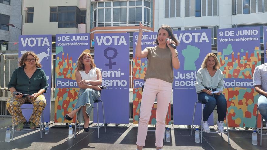 Mitin de Irene Montero (Podemos) en Las Palmas de Gran Canaria para las Elecciones Europeas 2024