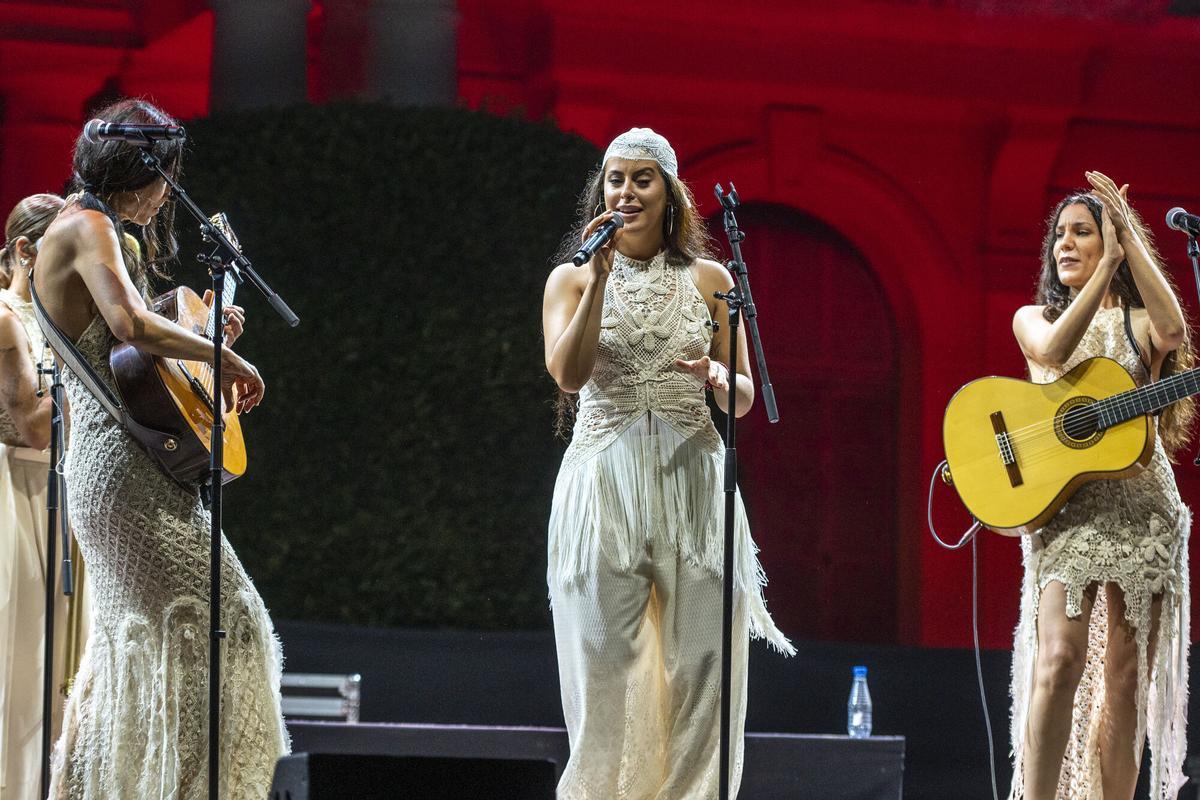 El grupo Las Migas durante su actuación en los jardines del Palau de Pedralbes dentro del Festival Les Nits Occident