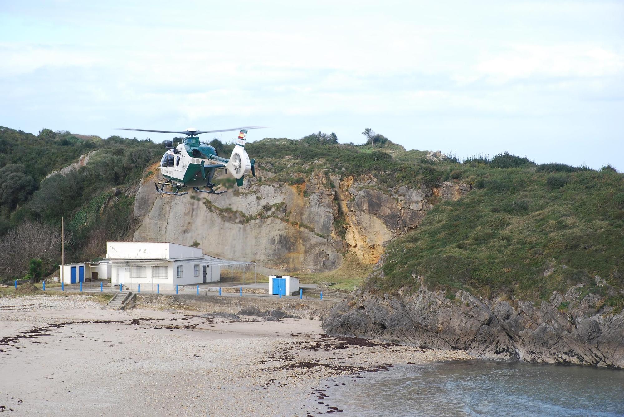 Búsqueda de un desaparecido en el mar en Llanes