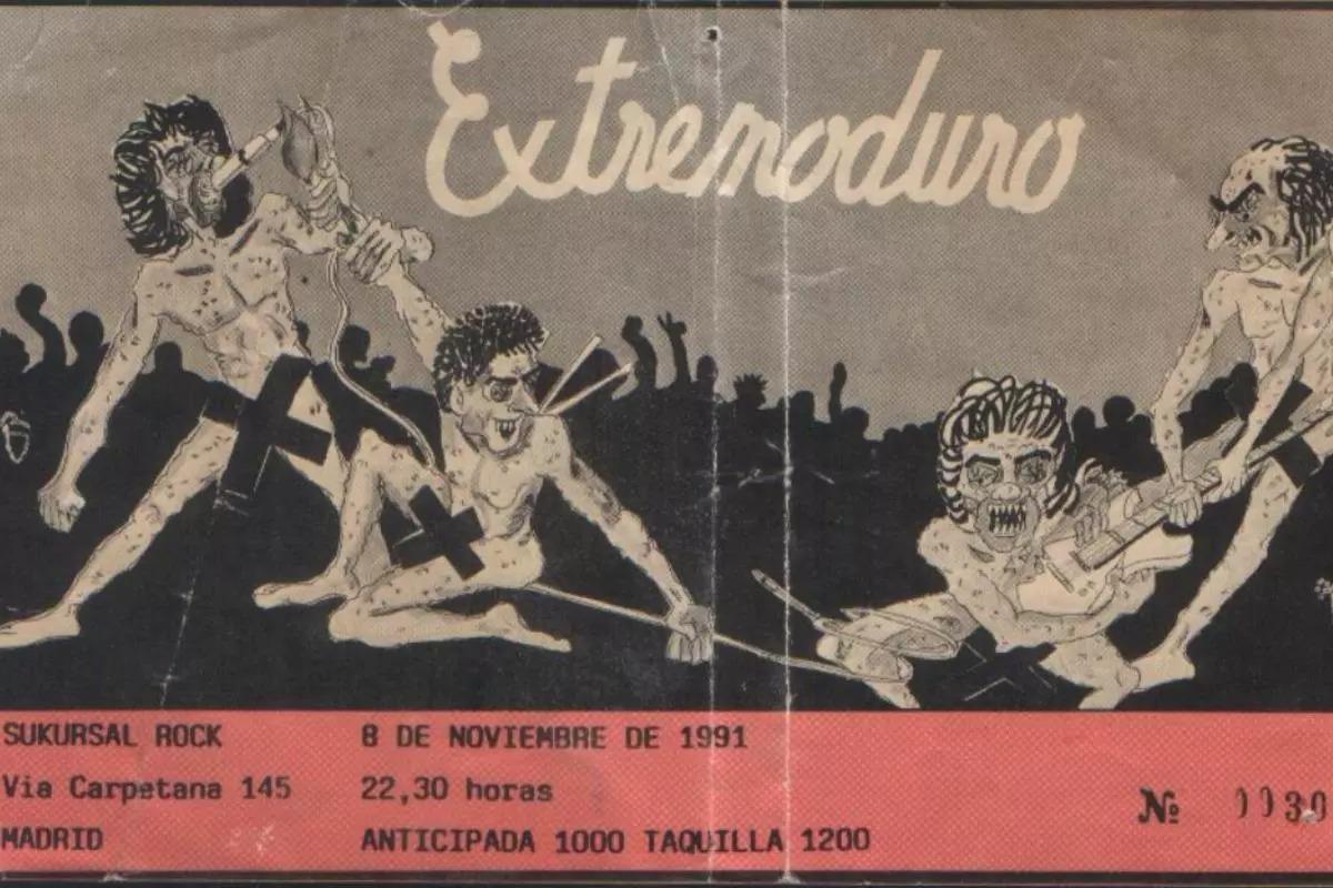 Cartel del primer concierto de Robe Iniesta con Extremoduro en Carabanchel, Madrid