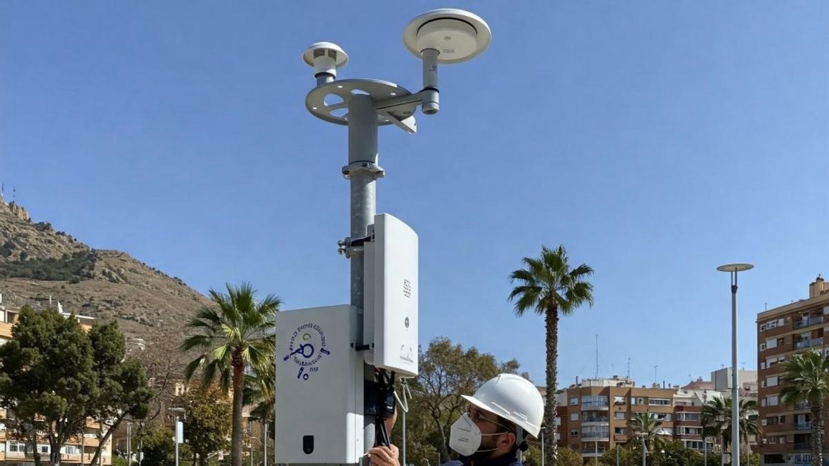 Estación medidora de la calidad del aire en el Valle de Ricote