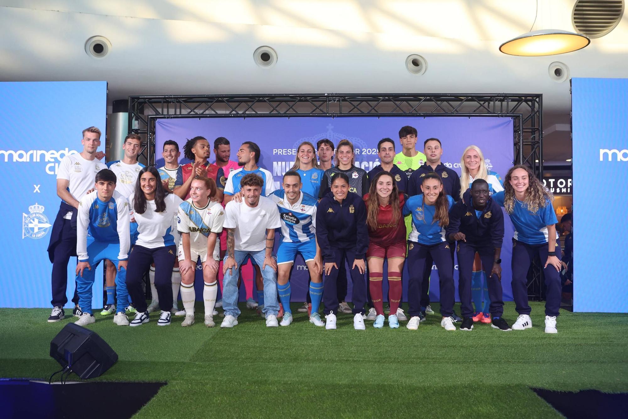 El Deportivo presenta en Marineda City sus equipaciones para la temporada 2025-2026