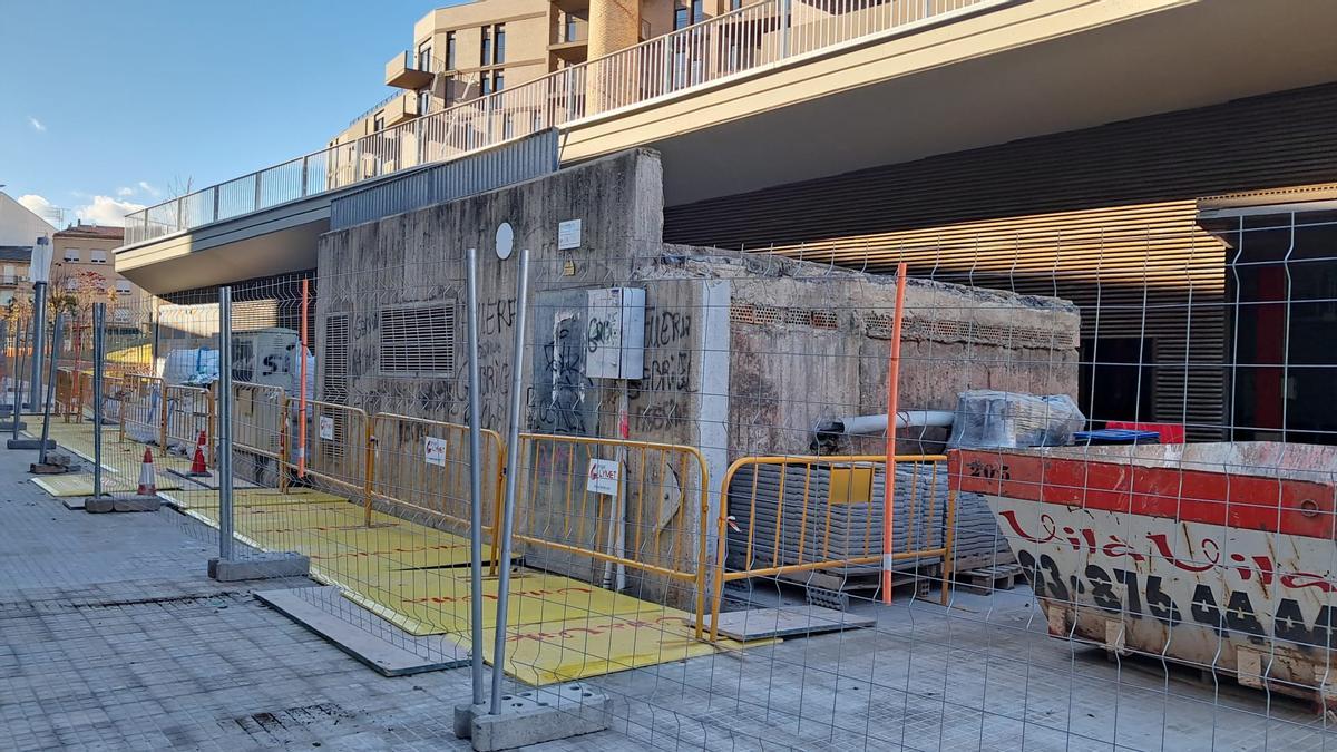 L'estació transformadora que ha d'anar a terra