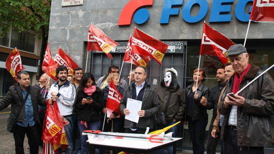 La concentració que CCOO de Girona