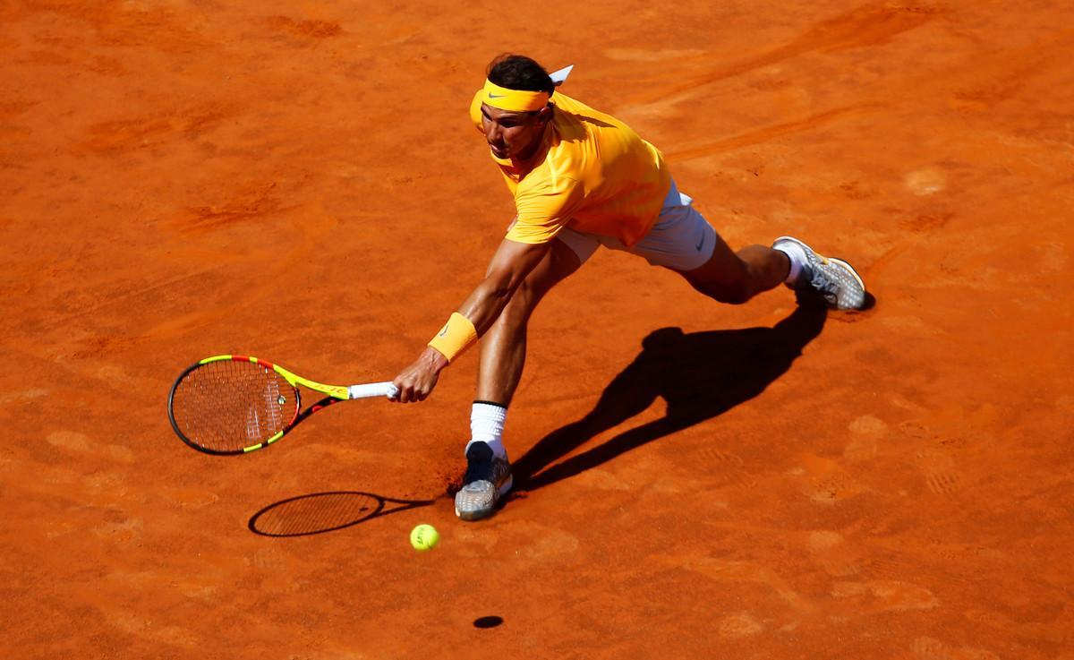 Tennis - ATP World Tour Masters 1000 - Italian Open - Foro Italico, Rome, Italy - May 19, 2018   Spain’s Rafael Nadal in action during his semi final match against Serbia’s Novak Djokovic   REUTERS/Tony Gentile