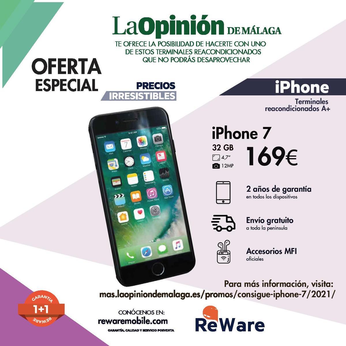 La Opinión de Málaga y la empresa Reware te traen un Iphone 7 reacondicionado que puede ser tuyo