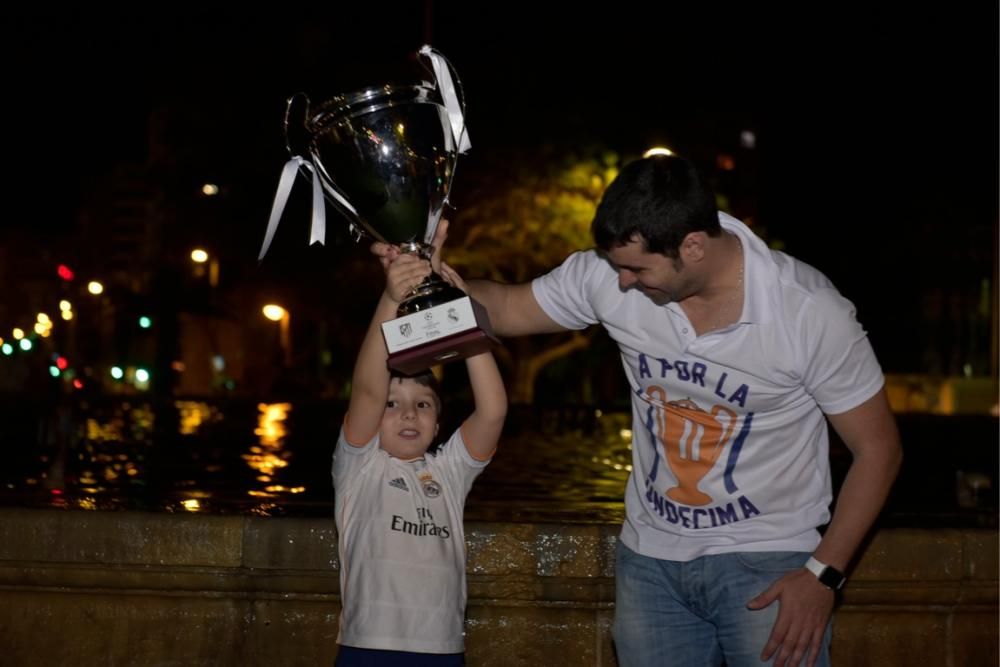 Celebración en Murcia del triunfo del Madrid