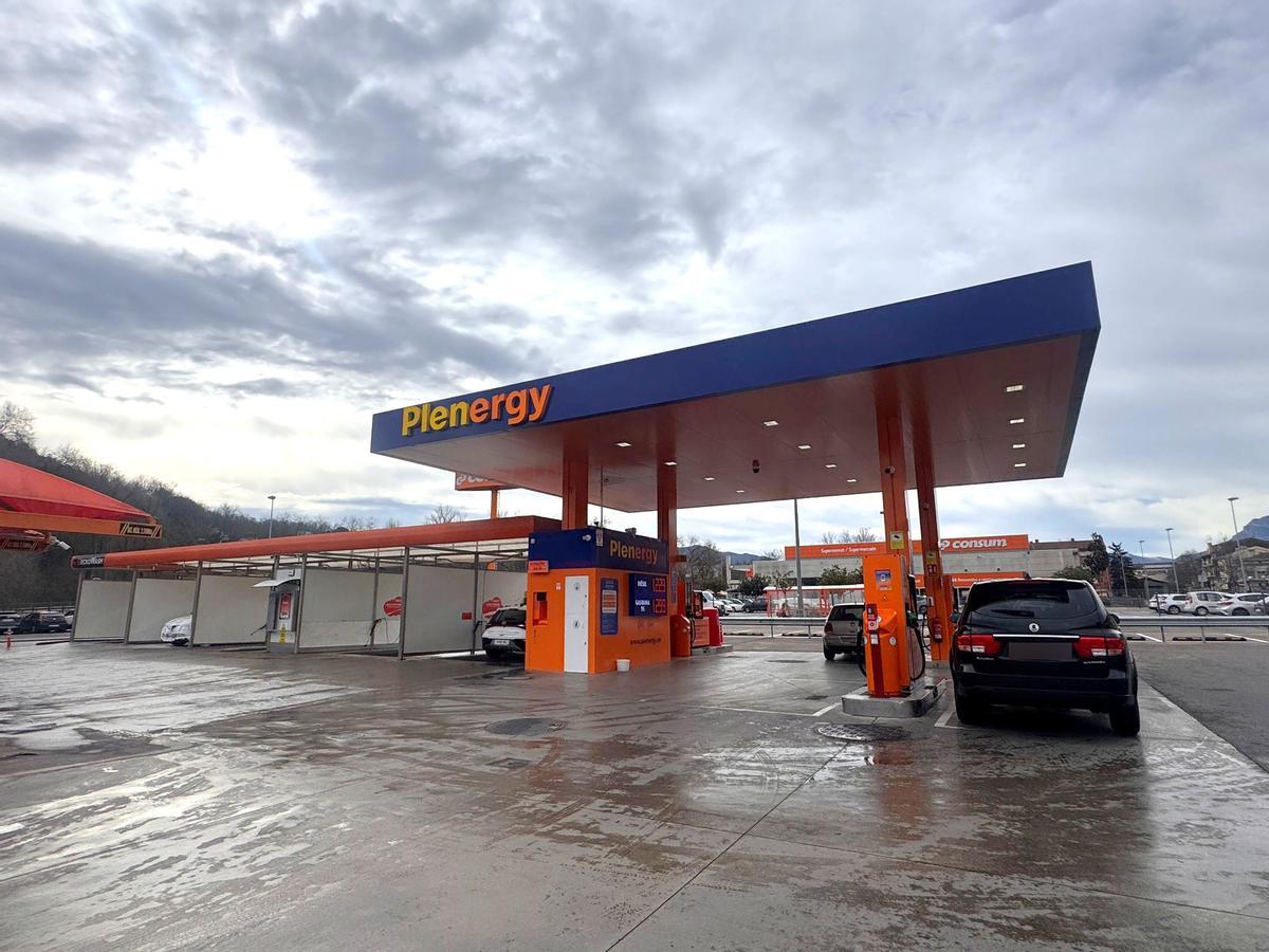 La estació de servei de Plenergy a Olot