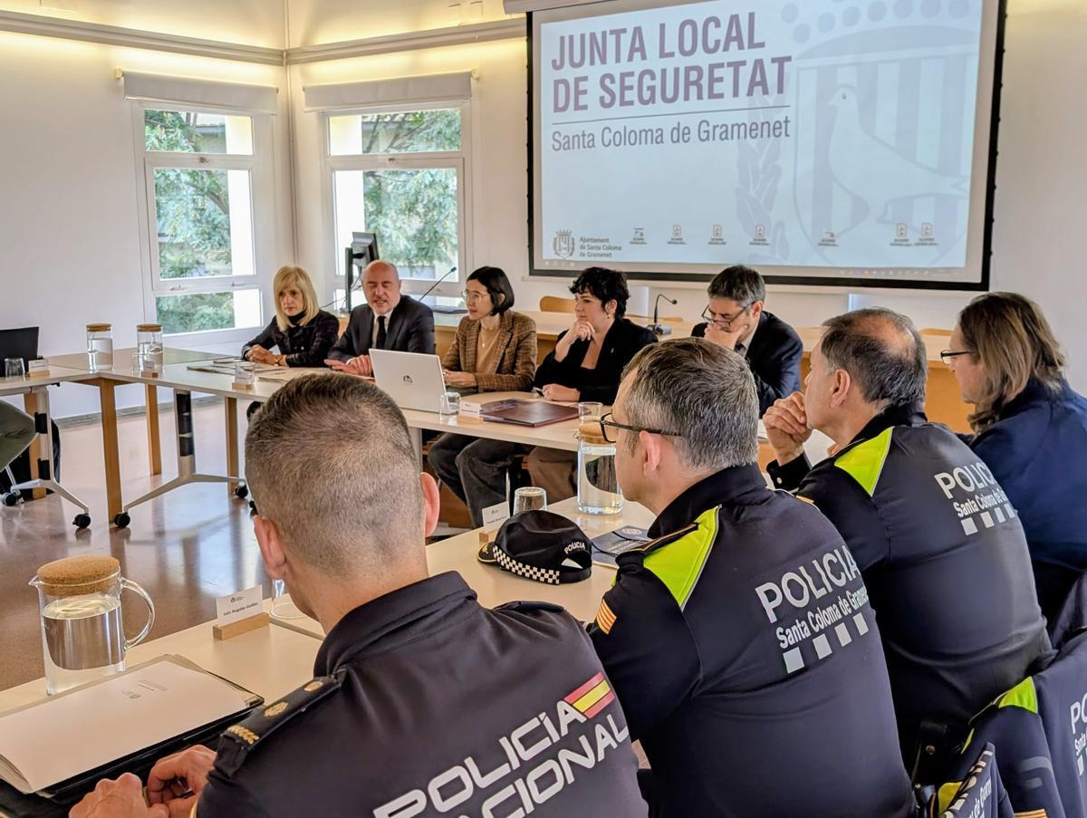 Balance de los datos de criminalidad de 2025 en Santa Coloma en la Junta Local de Seguridad