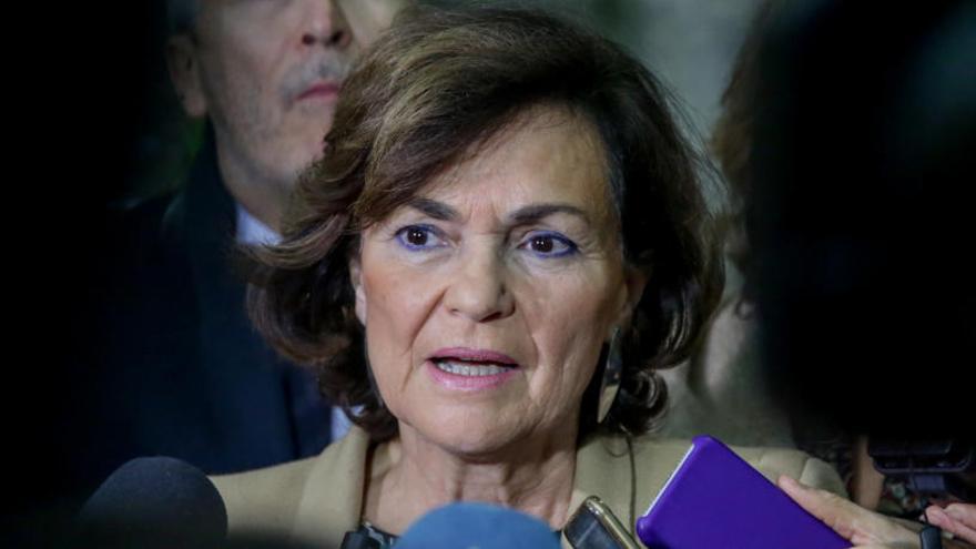 La vicepresidenta del govern espanyol en funcions, Carmen Calvo