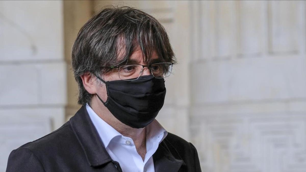 Carles Puigdemont, en Bruselas, el pasado 23 de junio