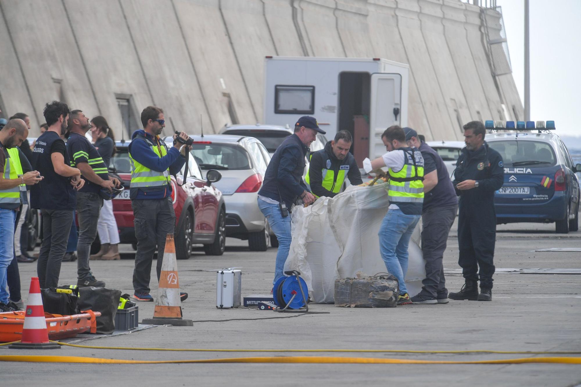 Desembarco de la cocaína del 'Orión 5' en el Puerto de Las Palmas