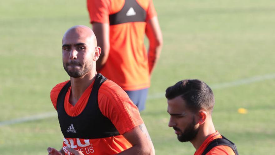 Zaza salió el primero al entrenamiento del Valencia CF