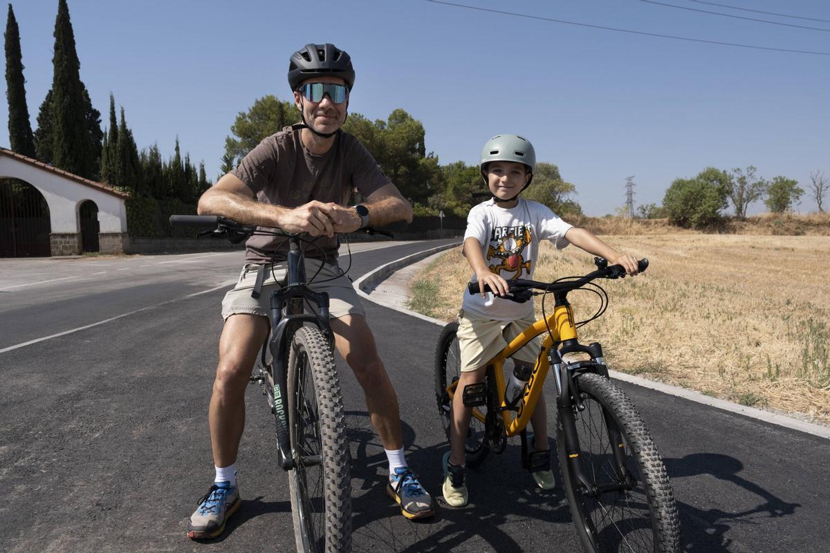 MANRESA . CARRETERA DE SANTPEDOR . NOU TRAM DE CARRIL BICI DESDE EL GIMNASTIC FINS EL PARC DE AGULLA