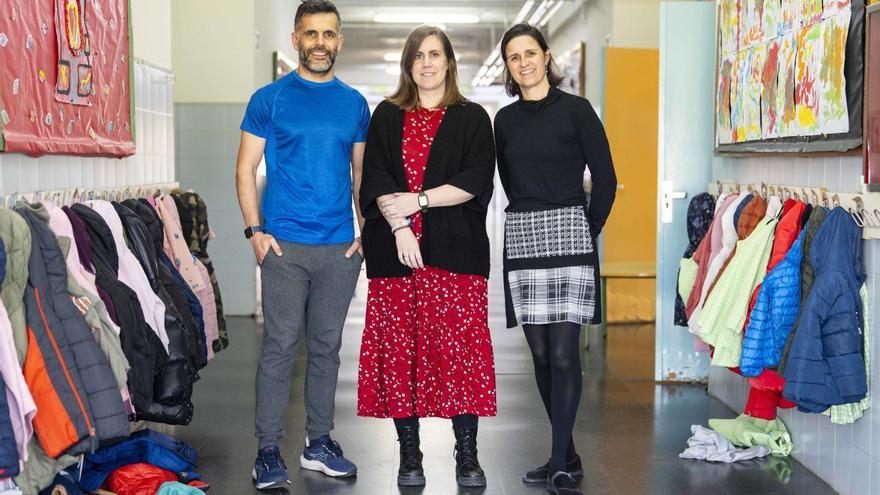 El equipo directivo del colegio 
San Pedro de Visma: Rubén Barrán, 
la directora Nerea Álvarez 
y Eva Blanco.   | // ÍÑIGO ROLÁN/ROLLER AGENCIA