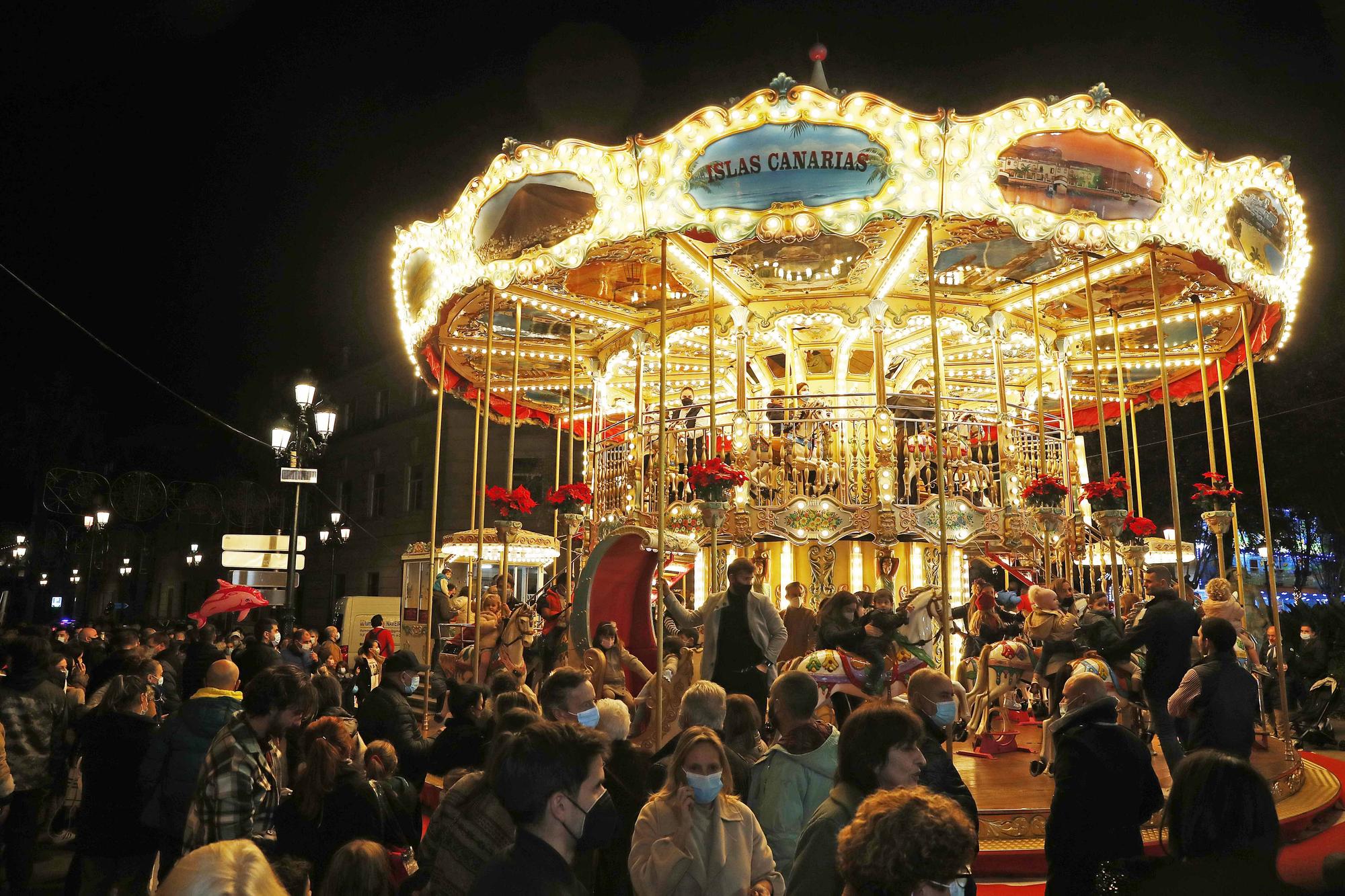 Las mejores imágenes del encendido de la Navidad en Vigo