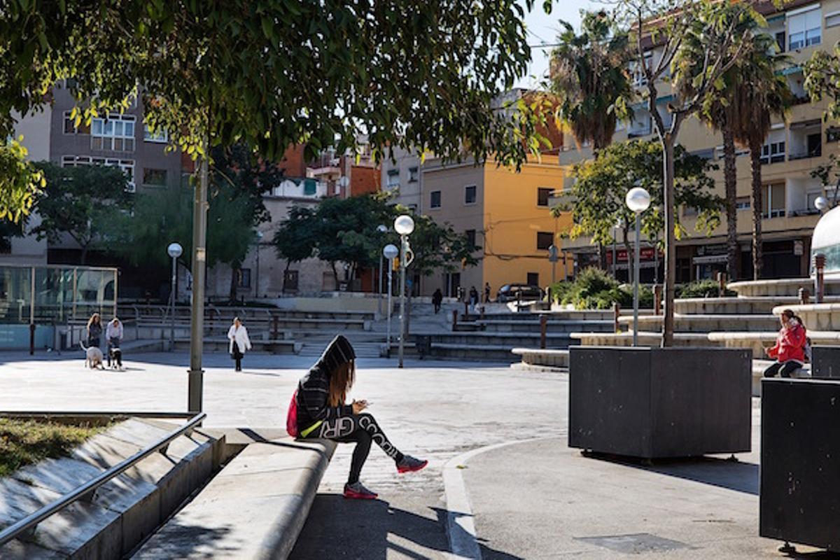 La plaza Àngel Pestaña, en el barrio de la Prosperitat de Nou Barris.
