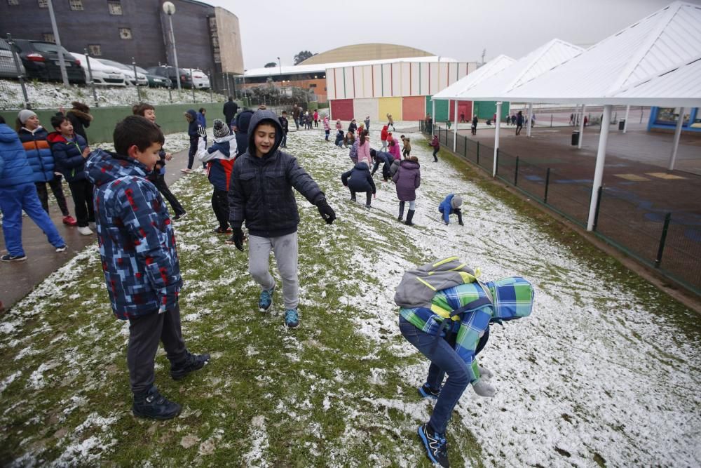 La nevada en la comarca de Avilés