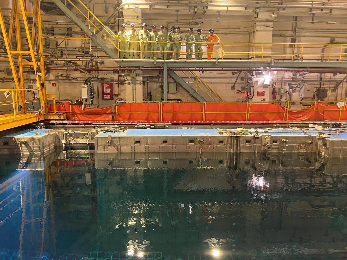 Piscina de la Unidad I en la que se almacenan los elementos de combustible usado una vez que acaban su vida útil en el reactor de este grupo.