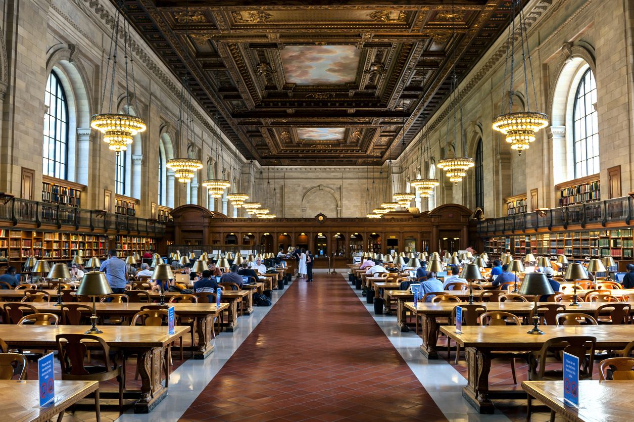 Interior de la Biblioteca Pública de Nueva York