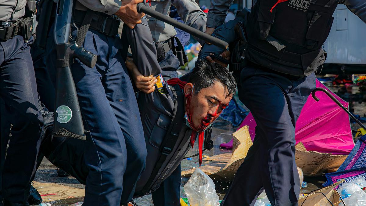 Protestas en Birmania.